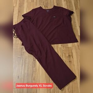 Jaanuu Burgundy Scrub Set